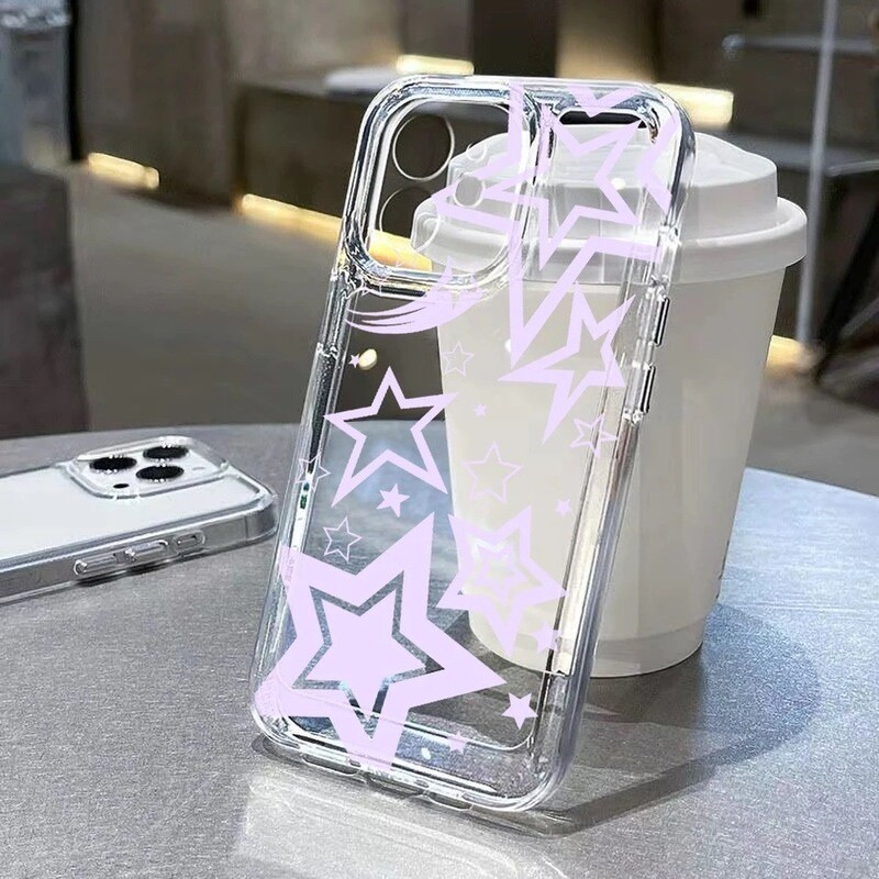 Cover transparente con diseño de estrellas