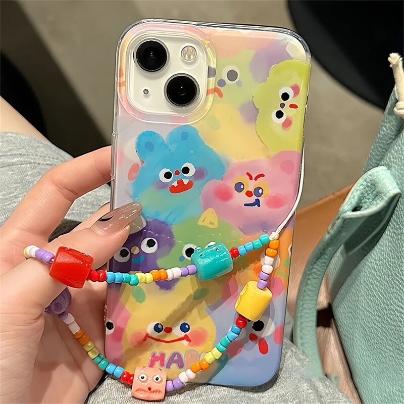 Cover diseño monstruos de colores con strap
