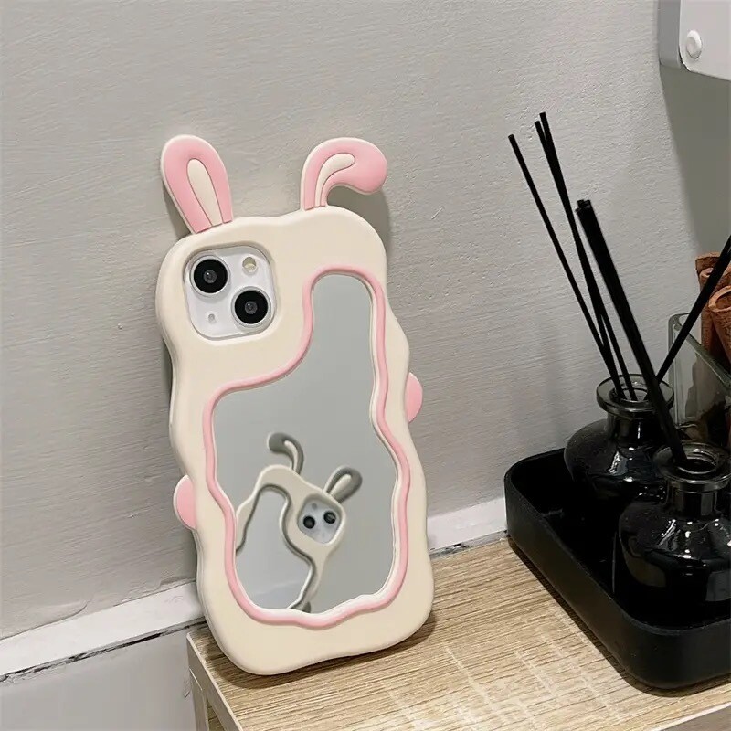 Cover con orejitas de conejo y espejo