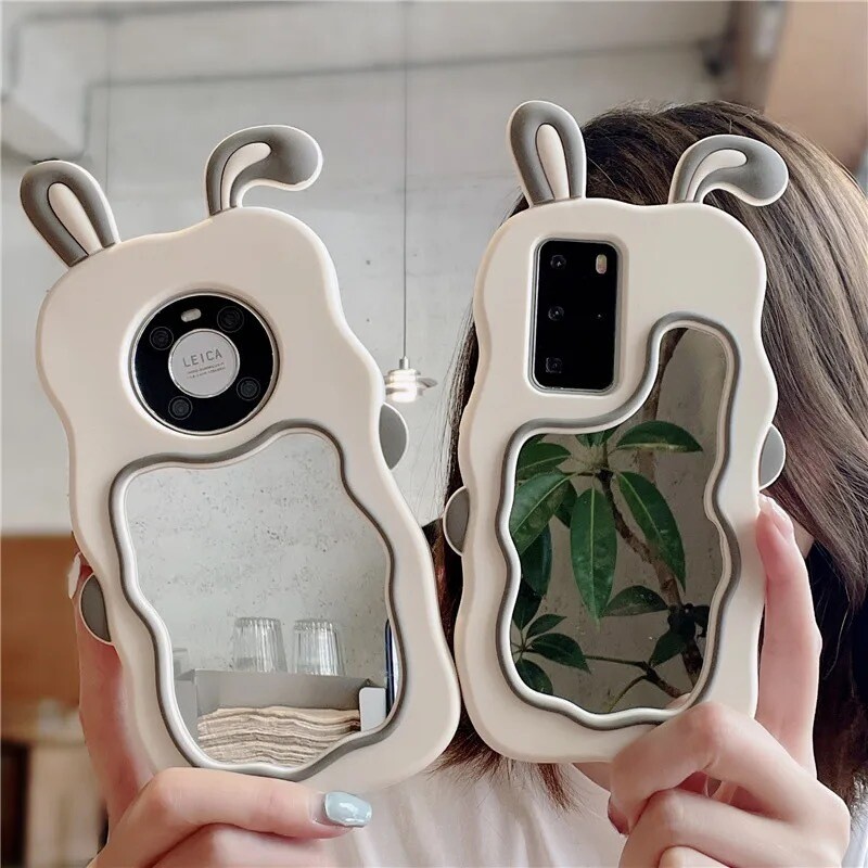 Cover con orejitas de conejo y espejo