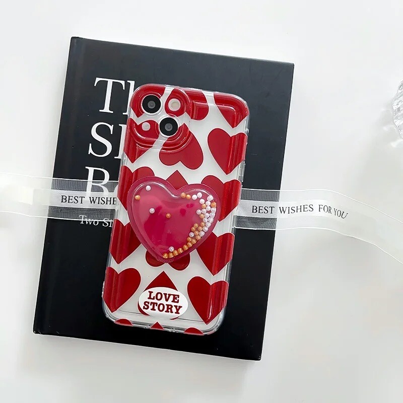 Cover corazones con popsocket