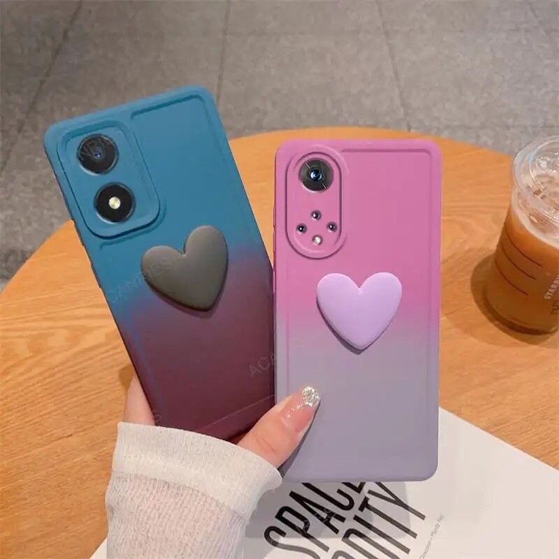 Cover diseño degradado con corazón 3D