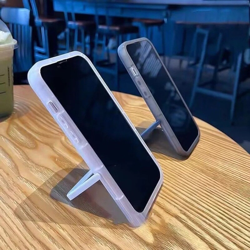 Cover transparente unicolor con stand