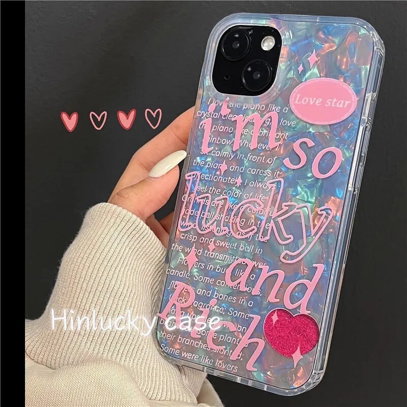 Cover transparente "I´m so Lucky and Rich"
