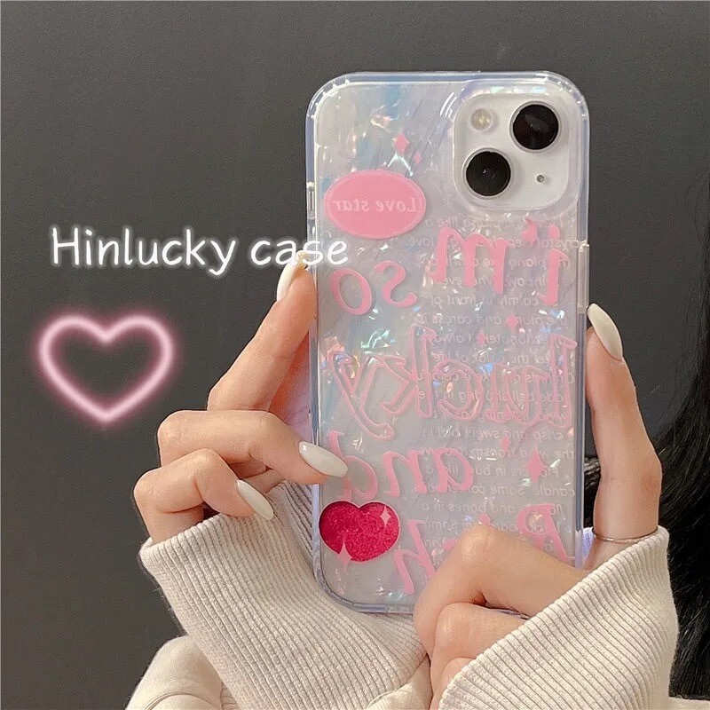 Cover transparente &quot;I´m so Lucky and Rich&quot;