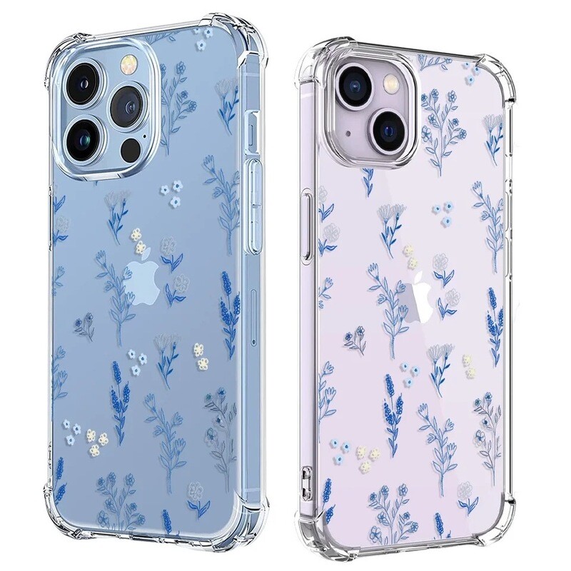 Cover transparente diseño de flores
