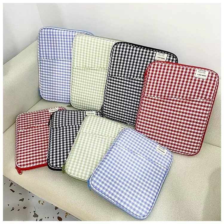 Funda diseño de cuadritos unicolor