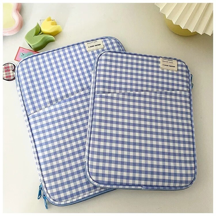 Funda diseño de cuadritos unicolor