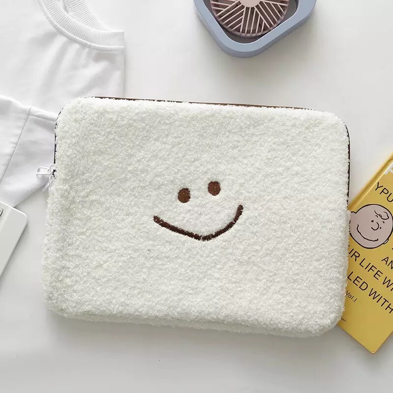 Funda de peluche diseño smiley