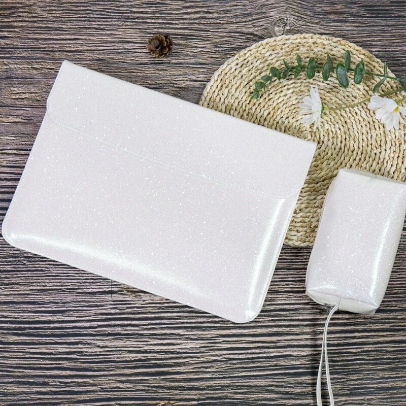 Fundas unicolor brillantes con pouch