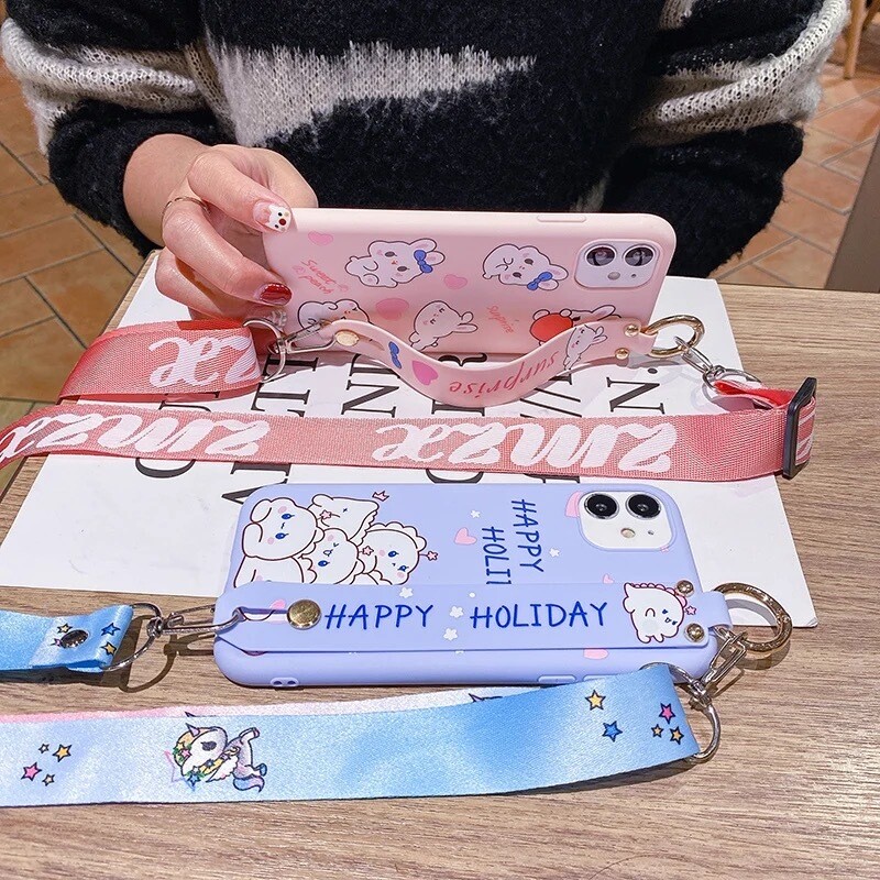 Cover diseño de conejitos con strap y agarradera