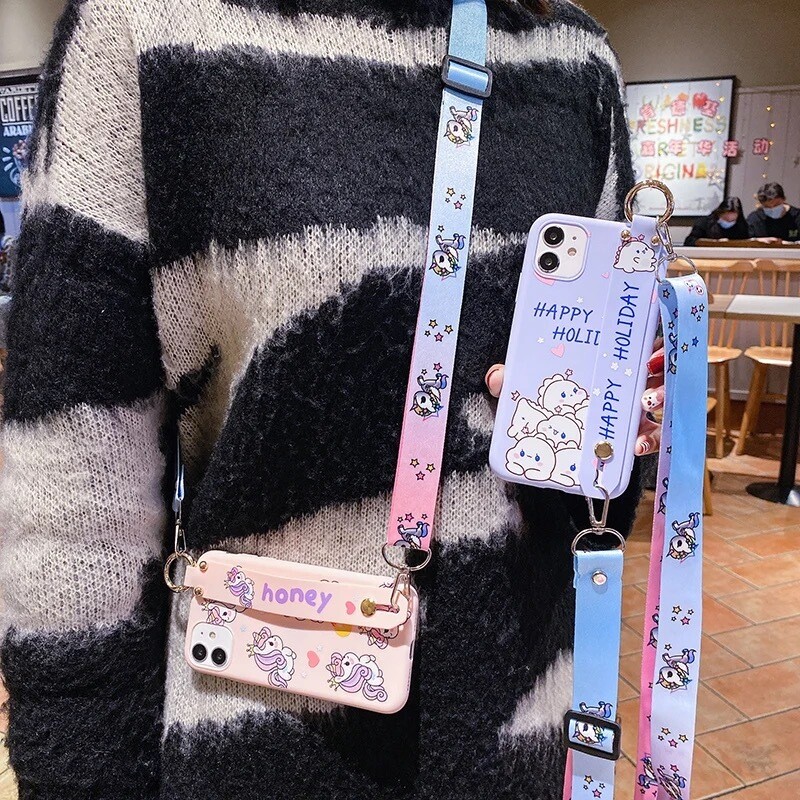 Cover diseño de conejitos con strap y agarradera