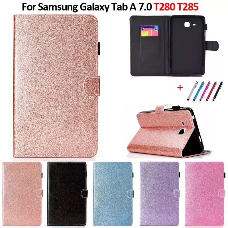 Cover unicolor con brillo para tablet