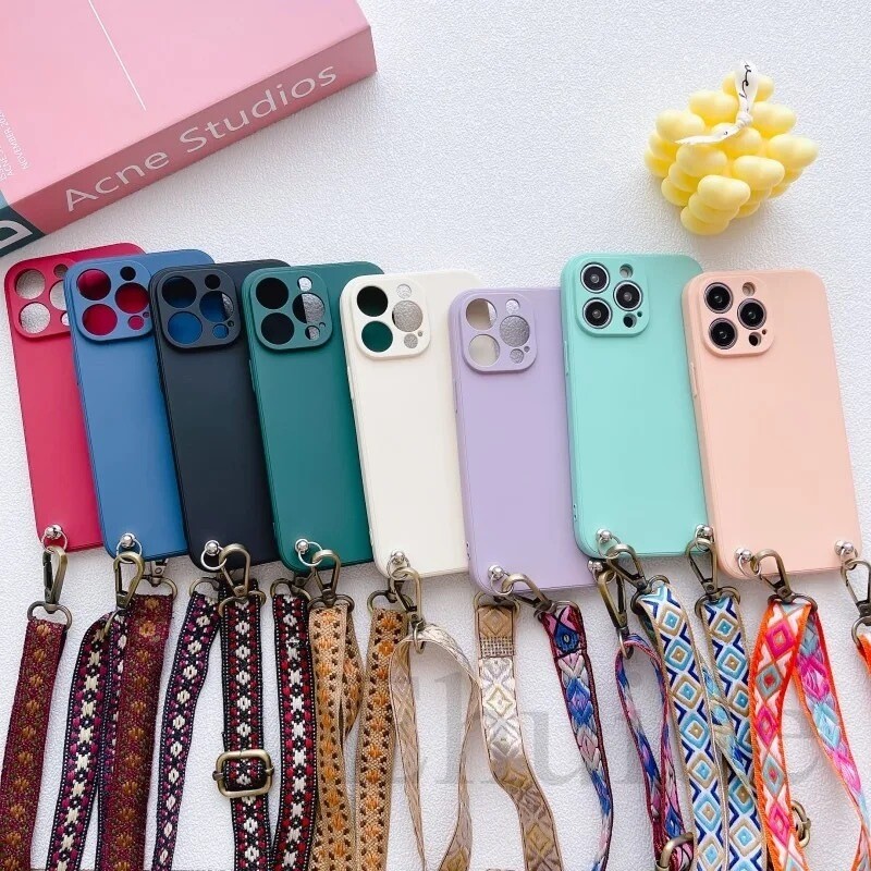 Cover unicolor con strap