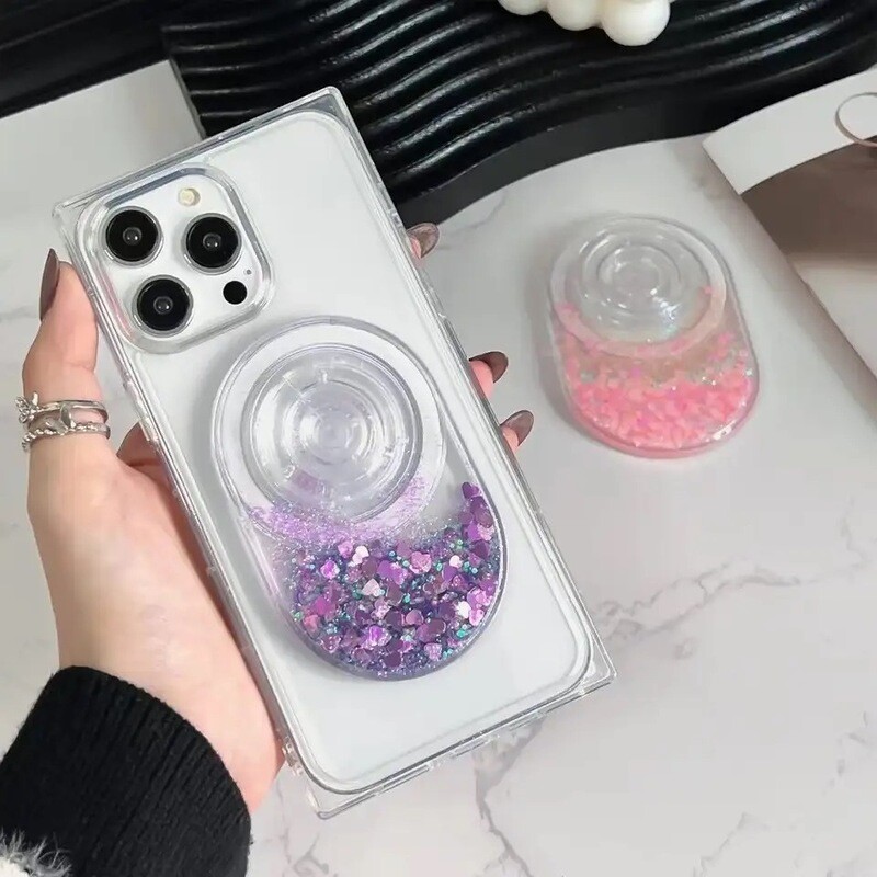 Popsocket con brillantina dentro magsafe