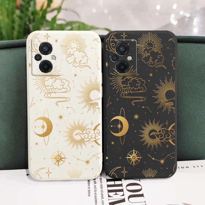 Cover diseño de estrellas luna y sol