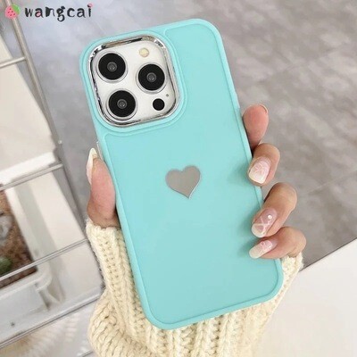 Cover Silicon unicolor con corazón