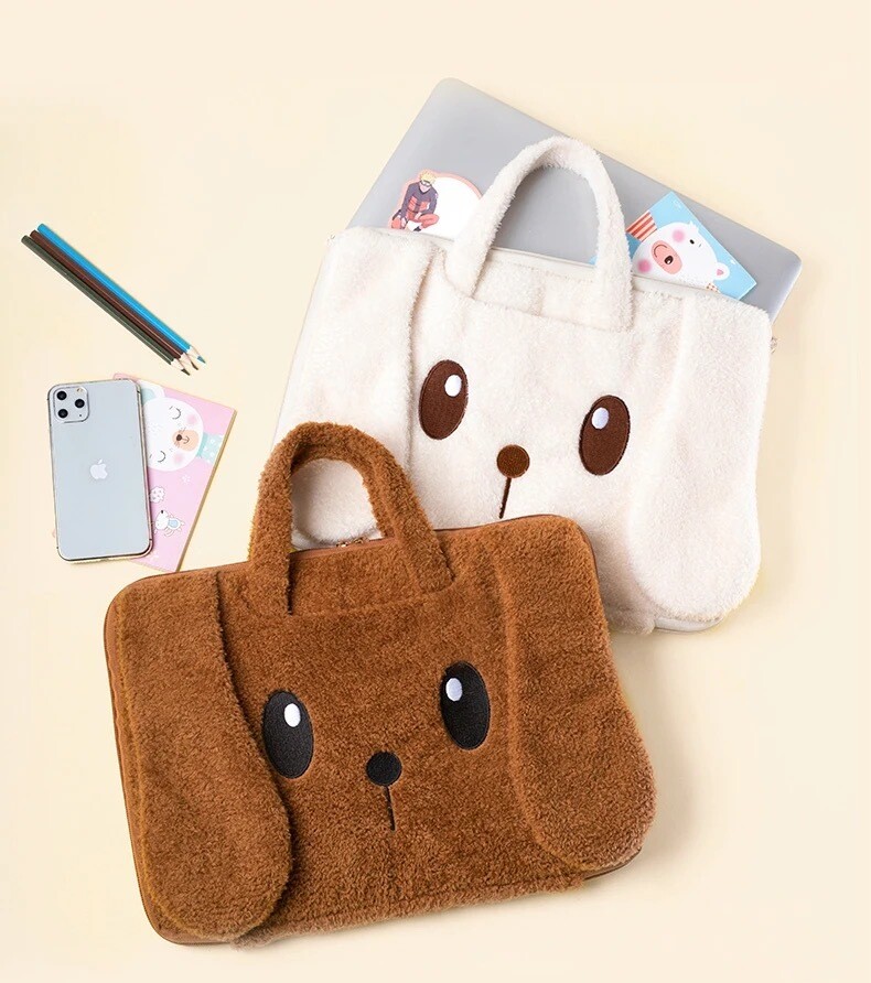 Funda de laptop de peluche