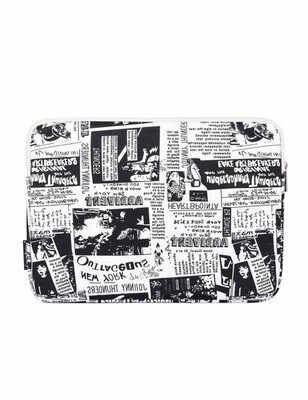 Funda de laptop diseño de periódico