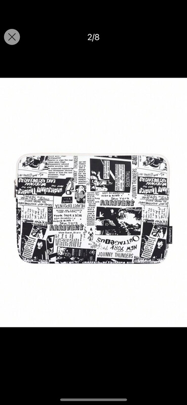 Funda de laptop diseño de periódico