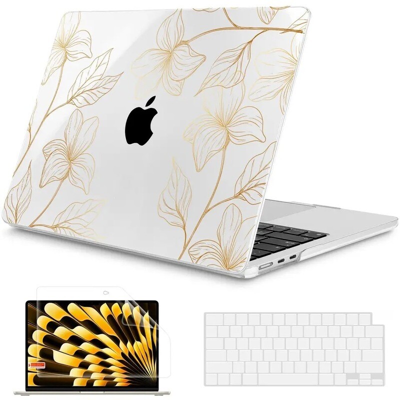 Cover transparente con diseño para laptop