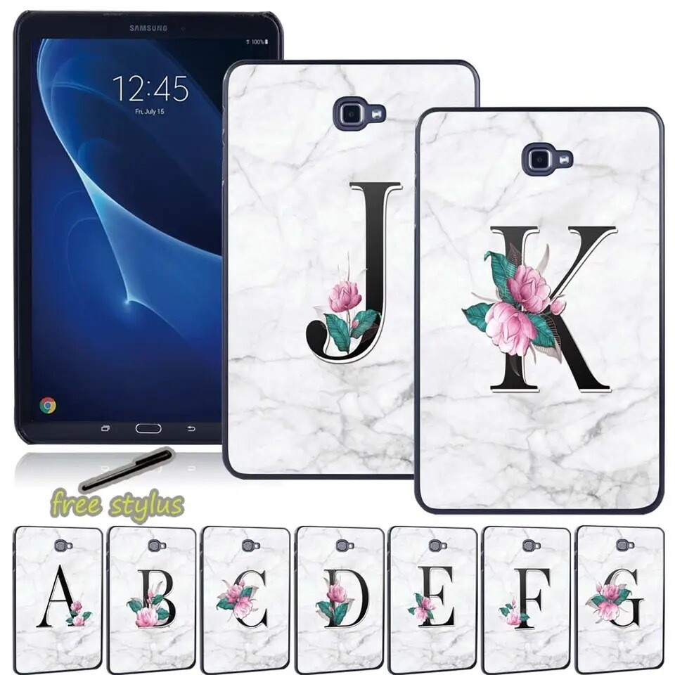 Cover diseño mármol con iniciales para tablet