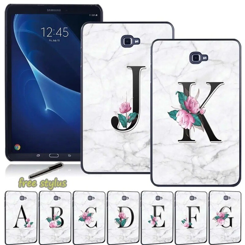 Cover diseño mármol con iniciales para tablet
