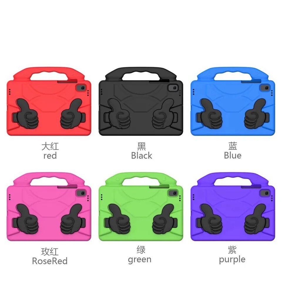 Cover unicolor antigolpe con agarre y stand