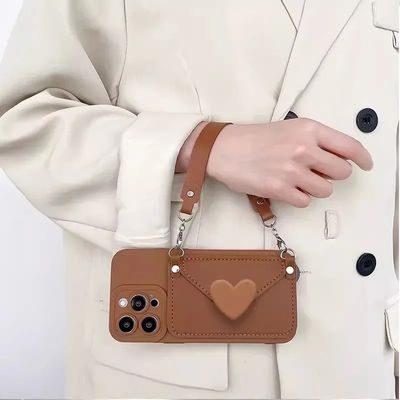 Cover wallet de cuero con strap