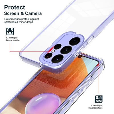 Cover transparente con borde unicolor antigolpe