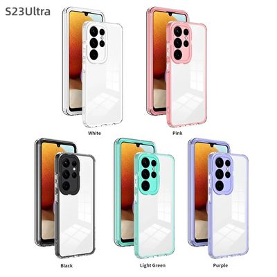 Cover transparente con borde unicolor antigolpe