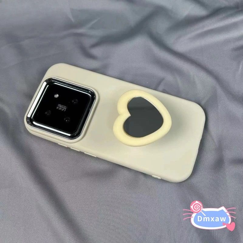 Cover popsocket de corazón con espejo