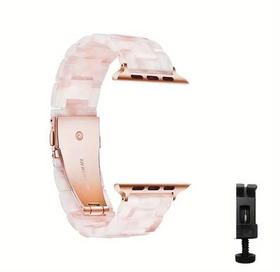 Correa de acrilico rosado para Apple Watch