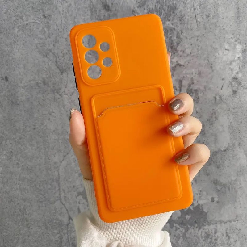 Covers de silicón unicolor con tarjetero