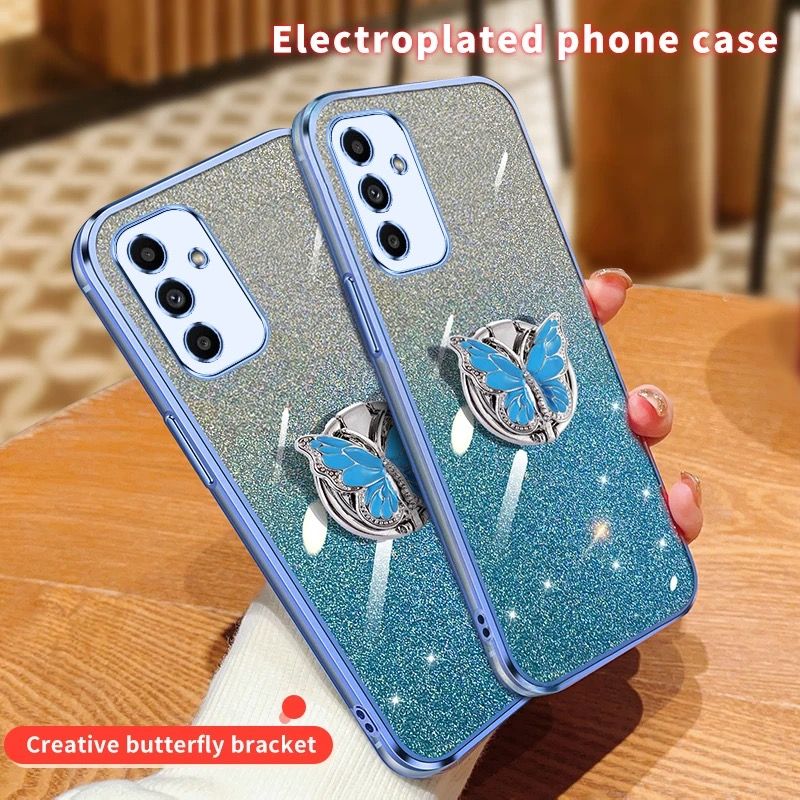 Cover escarchado con mariposa de stand