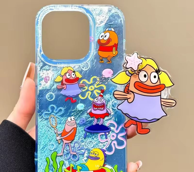 Cover de bob esponja con pop socket