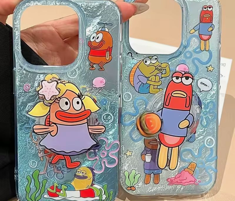 Cover de bob esponja con pop socket