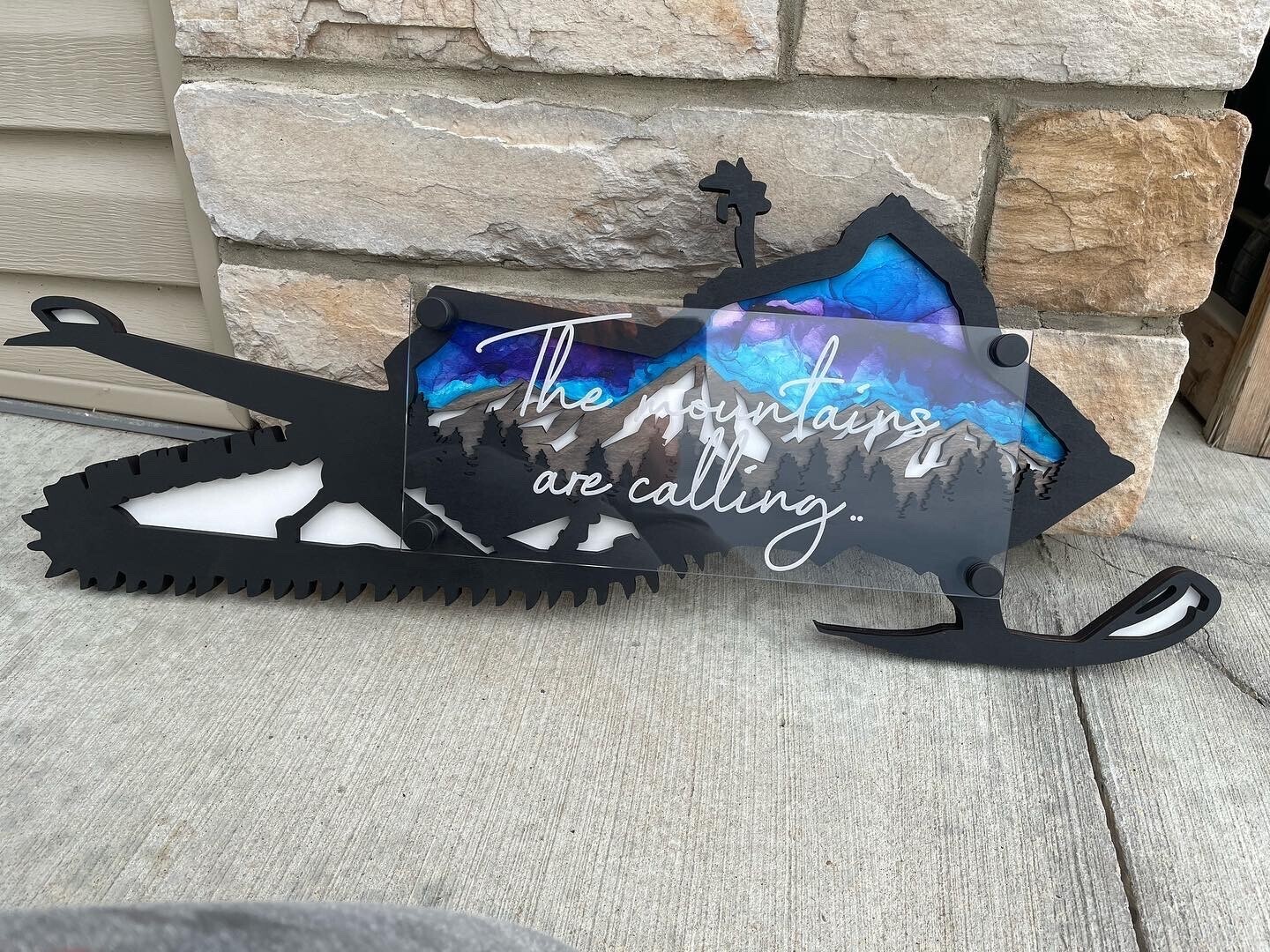 3D Alcohol Ink Sign