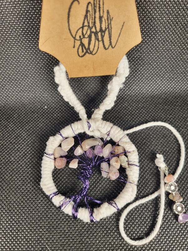 Amethyst Tree Of Life Keychain - Small