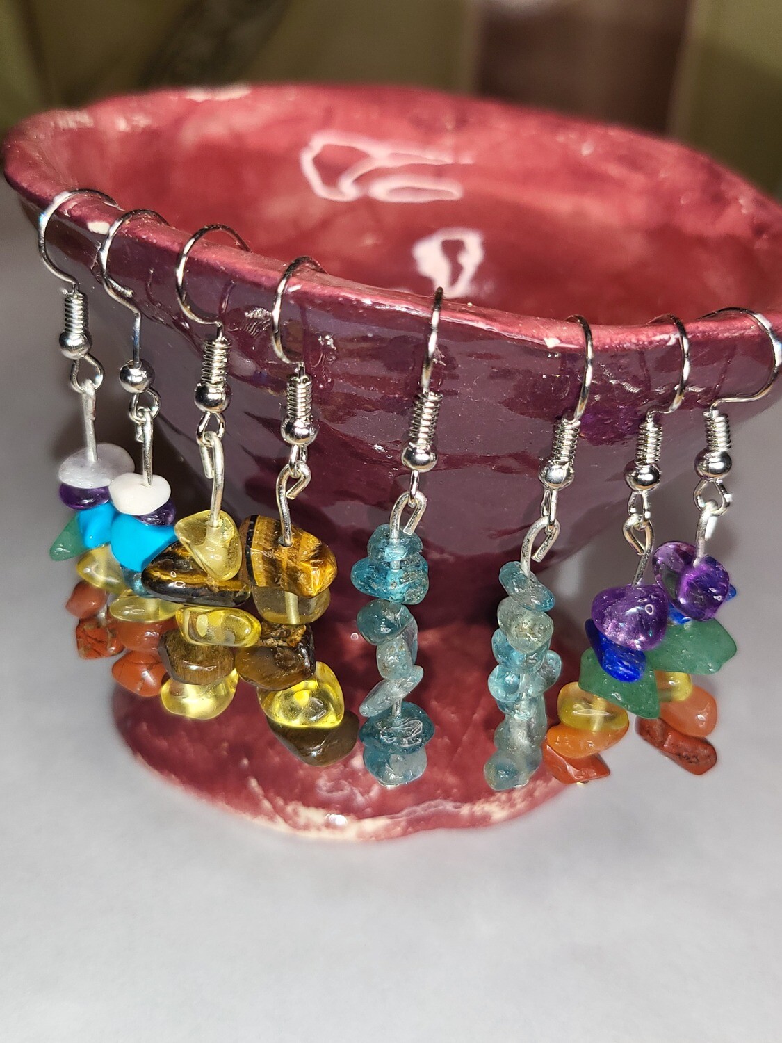 Earrings - Crystal Chips - Long