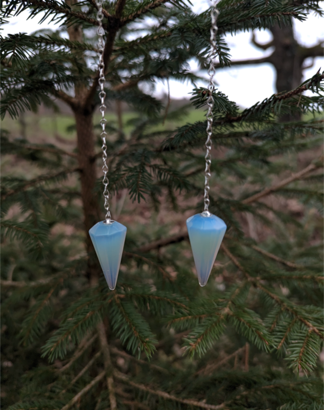 Opalite crystal pendulums for dowsing and divination