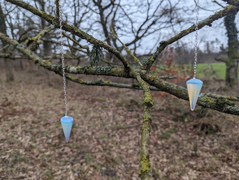 Opalite crystal pendulums for dowsing and divination