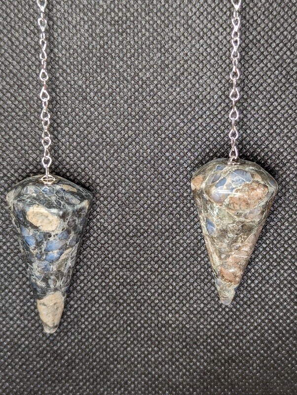 Brecciated jasper pendulum for dowsing and divination