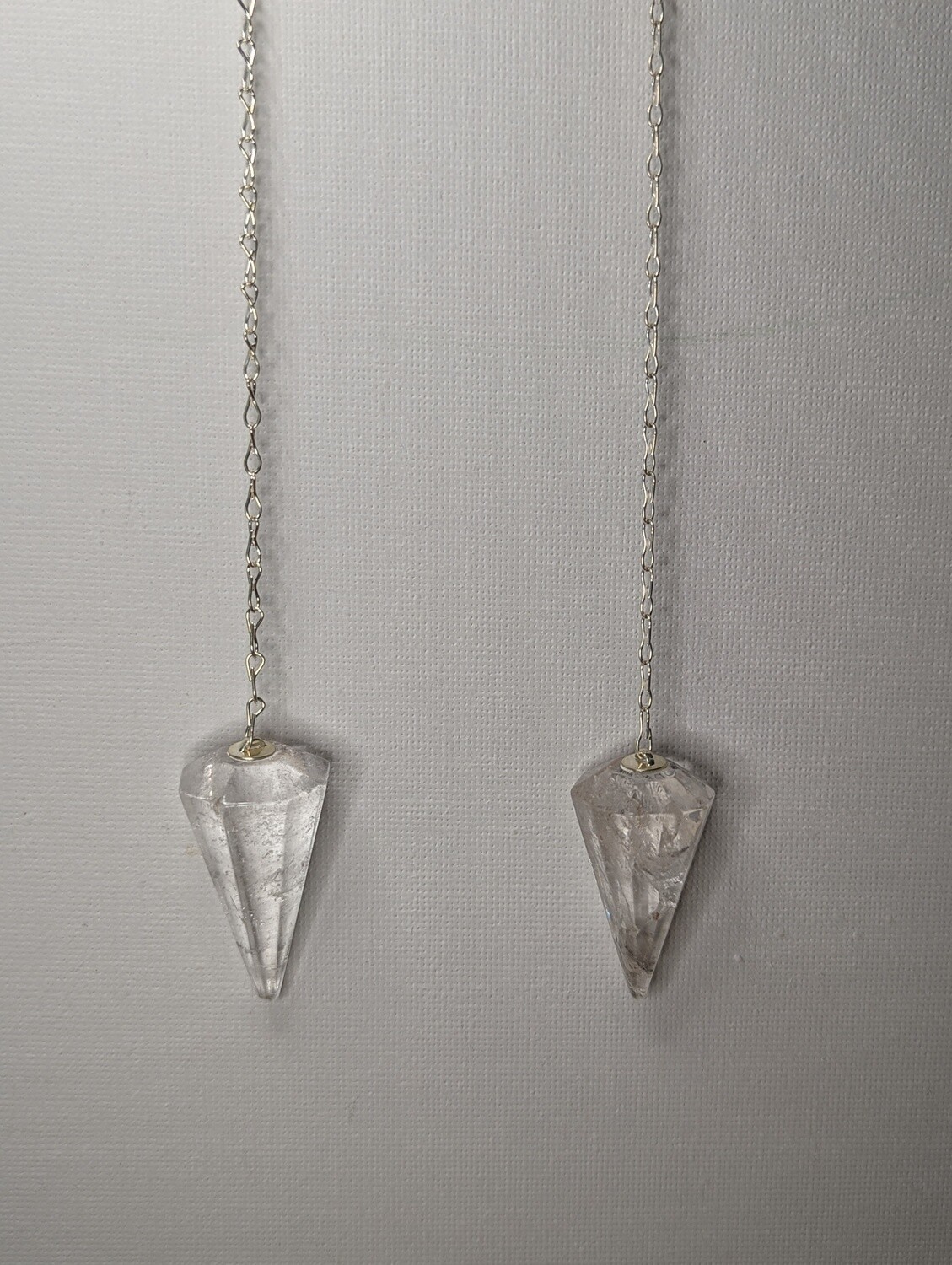 Clear Quartz crystal pendulum for dowsing and divination