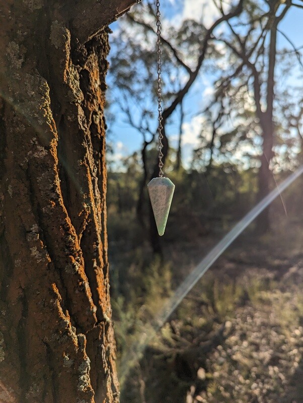 Amazonite crystal pendulums for dowsing and divination