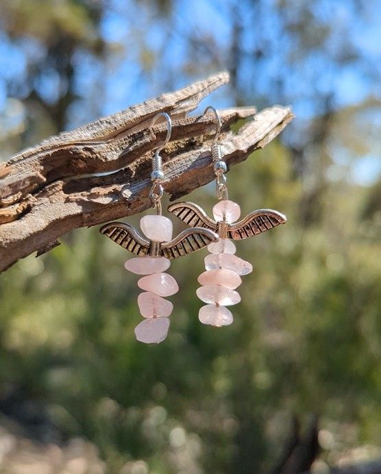 Earrings - Fairy/Angel with Crystal Chips