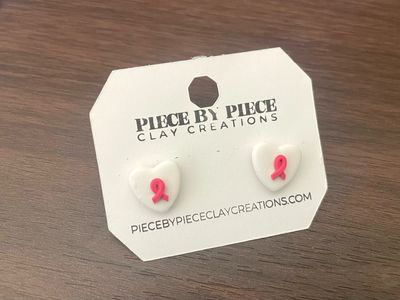 Breast Cancer Awareness Oversized Studs