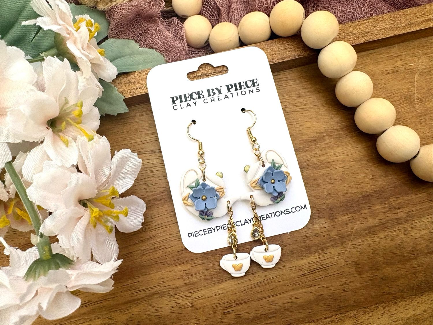 Floral Teapot Dangles