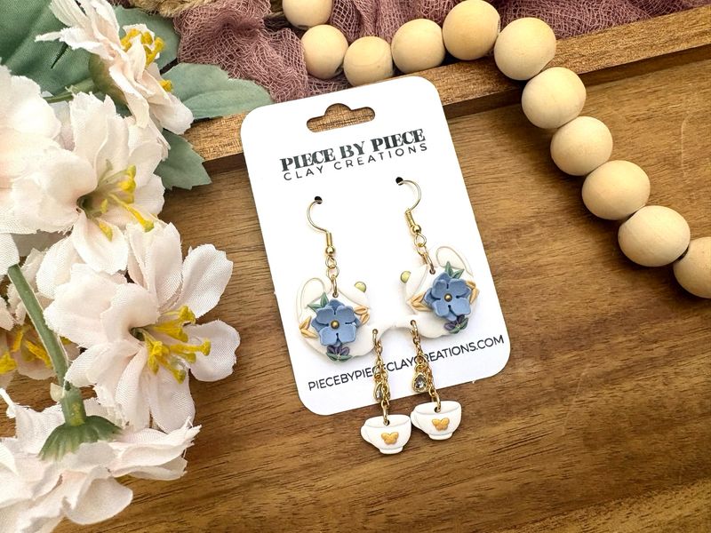 Floral Teapot Dangles