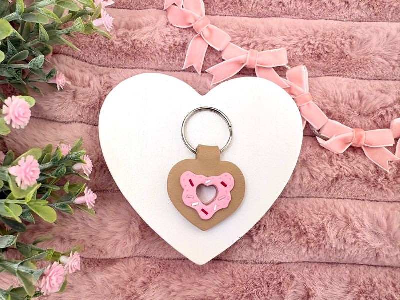 Heart Donut Keyring